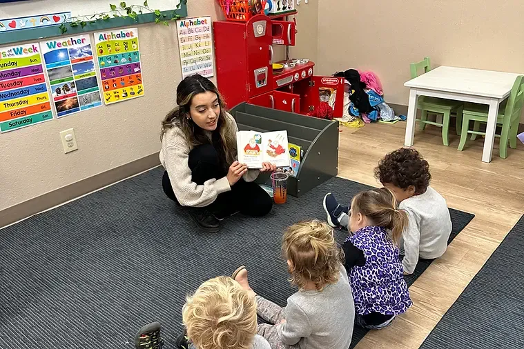 story time at the preschool.